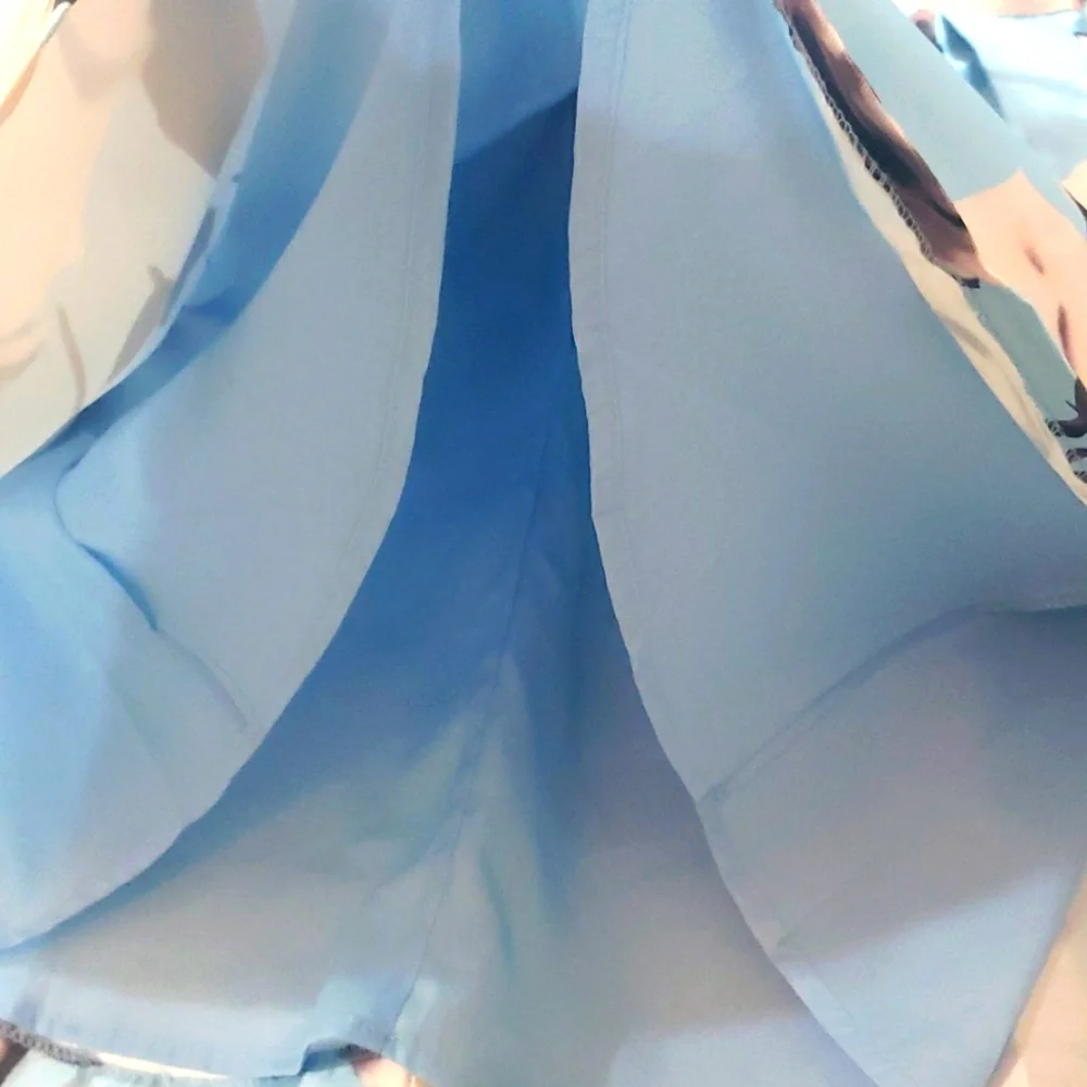 Chi Chi London Blue floral pleated party dress UK12/US8 - Picture 6 of 16